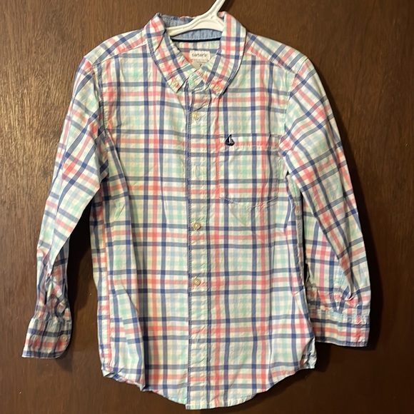 Boys Long Sleeve Plaid Shirts for Spring! There are 2 shirts in this listing! - Picture 3 of 4